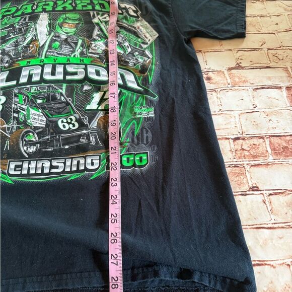 Gildan Black Bryan Clauson Racing Graphic Tee Rare Sprint Car Race Large - Picture 6 of 6